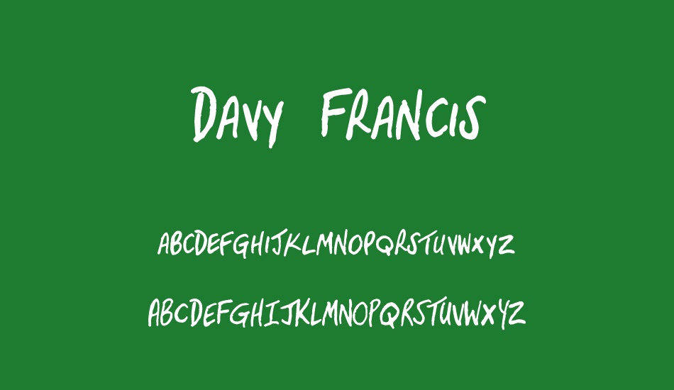 Davy Francis font