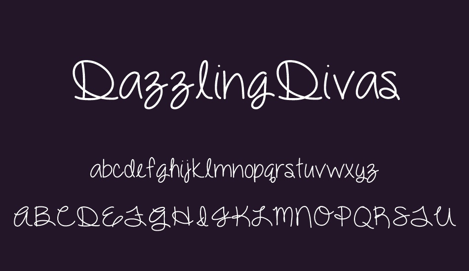 DazzlingDivas font