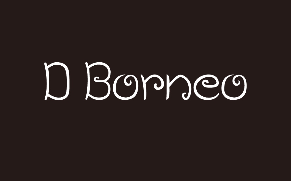 D Borneo font big