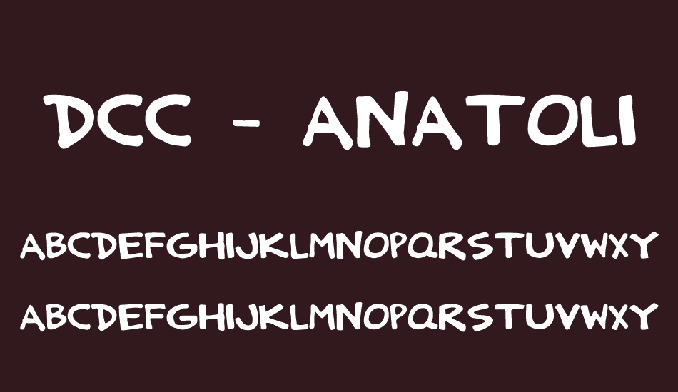 DCC - Anatolia Strong font