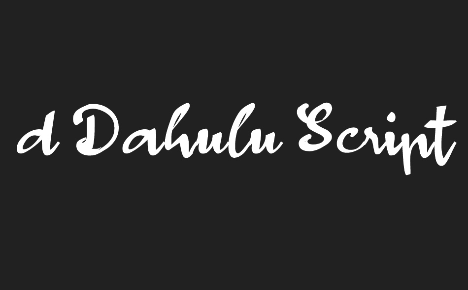 d Dahulu Script font big