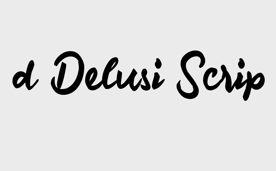 d Delusi Script font big