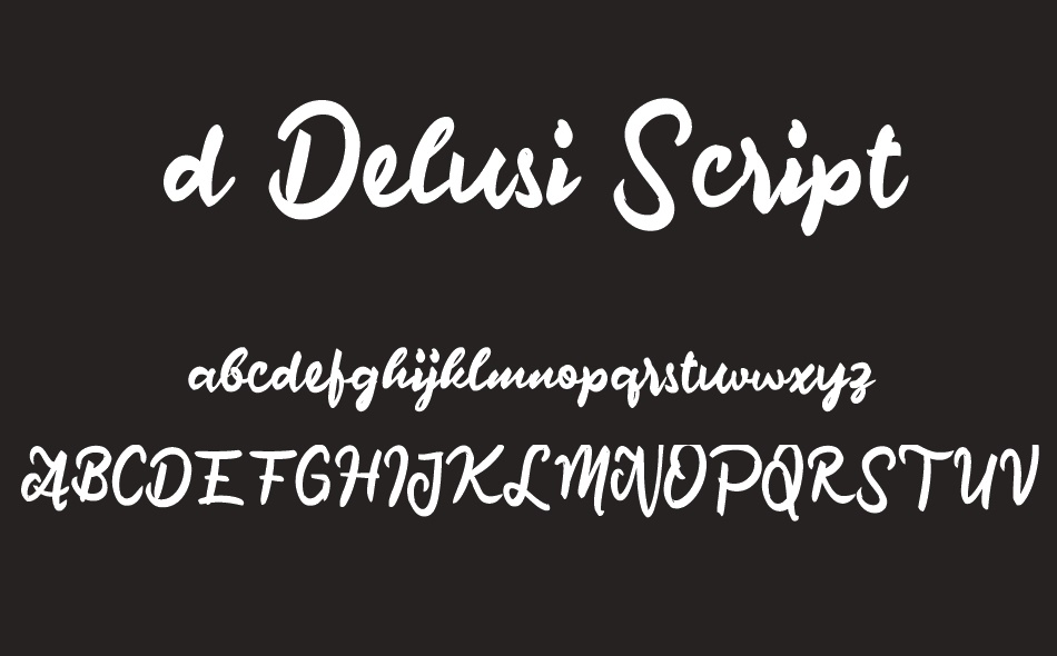 d Delusi Script font