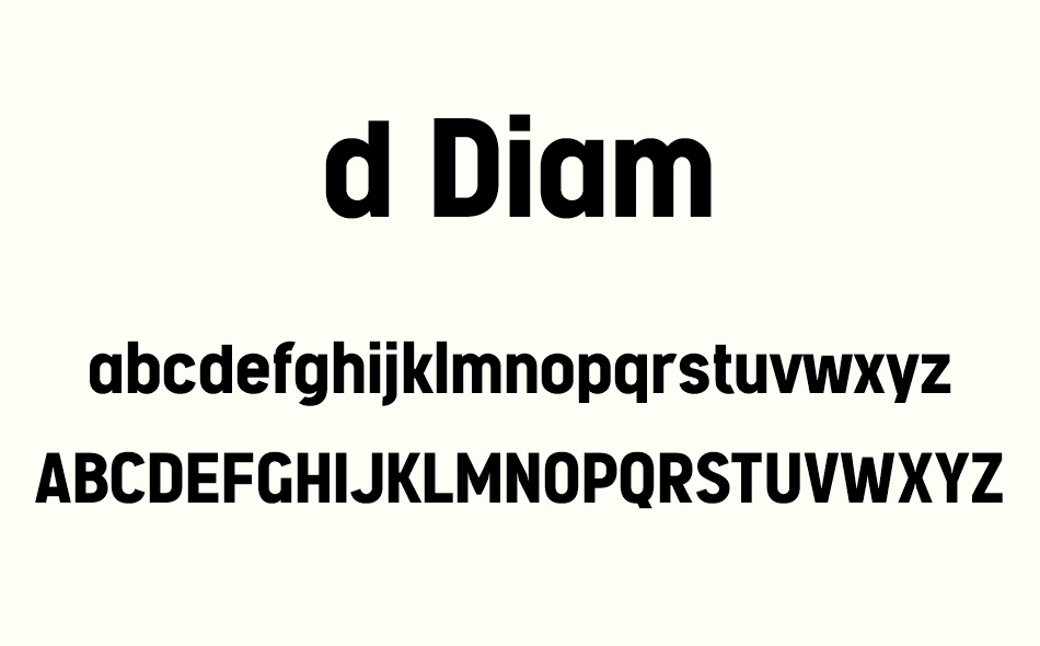 d Diam font