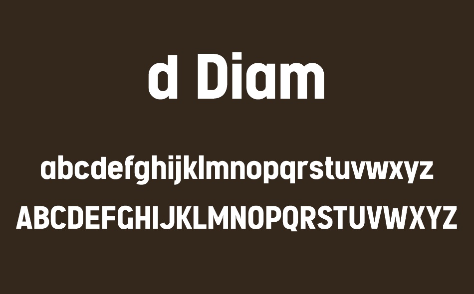 d Diam font