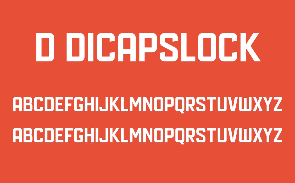 d Dicapslock font