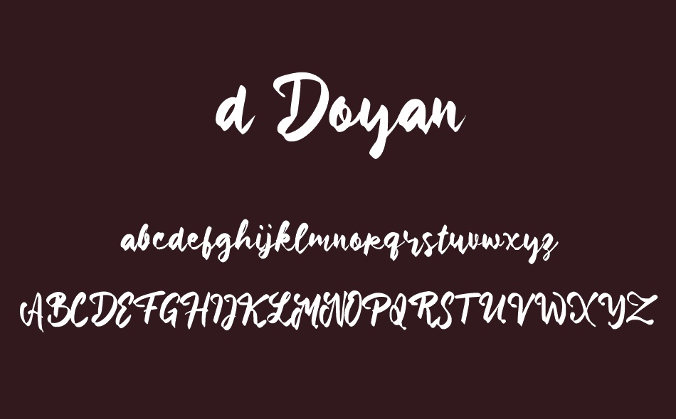 d Doyan font