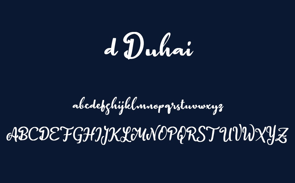 d Duhai font