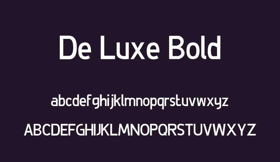 De Luxe Bold font