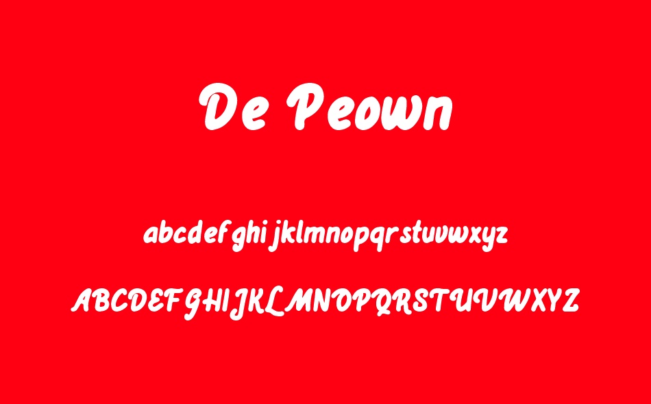 De Peown font