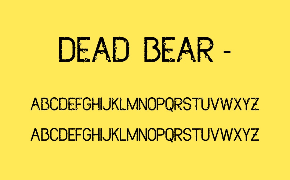 Dead Bear font
