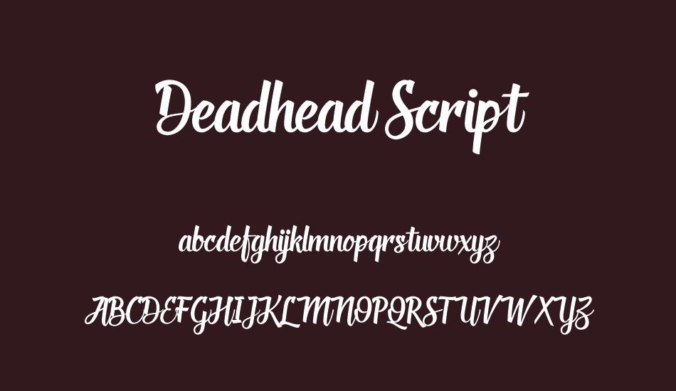 Deadhead Script font