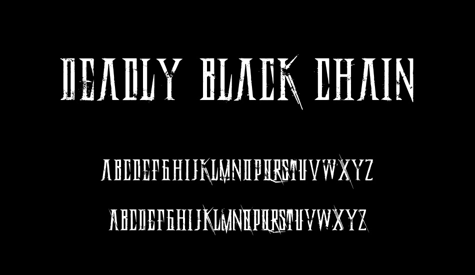 Deadly Black Chain font