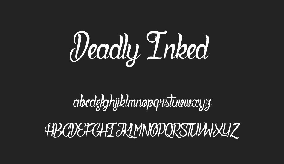 Deadly Inked font
