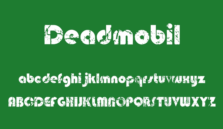 Deadmobil font