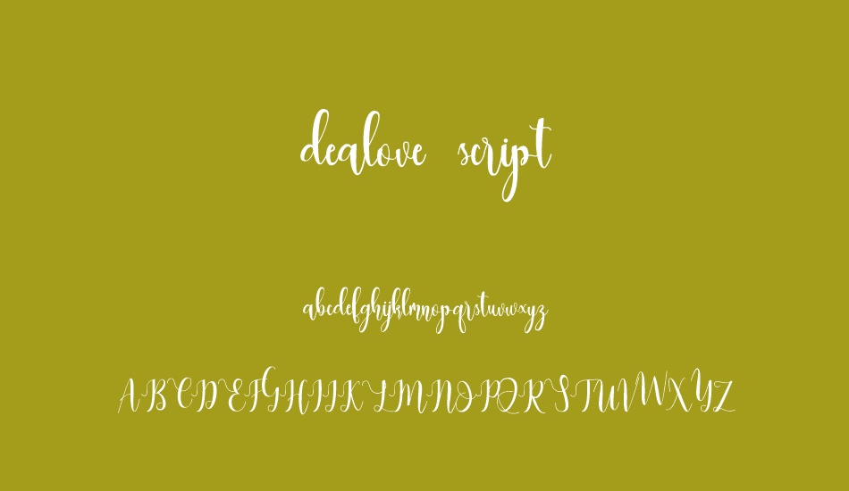 dealove script Demo font