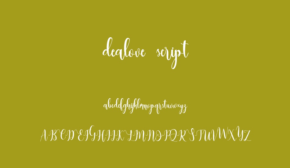 dealove script Demo font