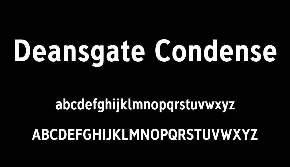 Deansgate Condensed font