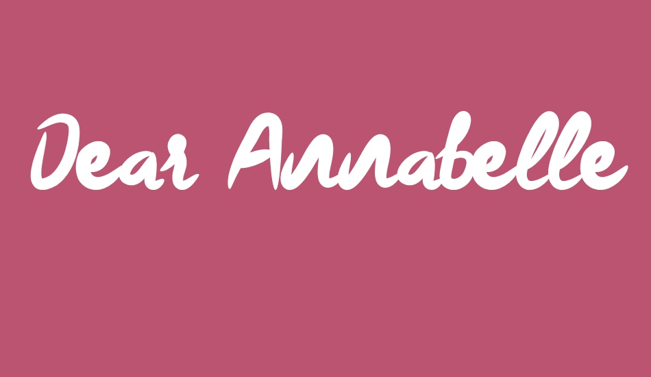 Dear Annabelle font big