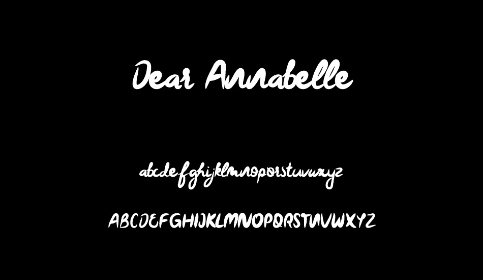 Dear Annabelle font