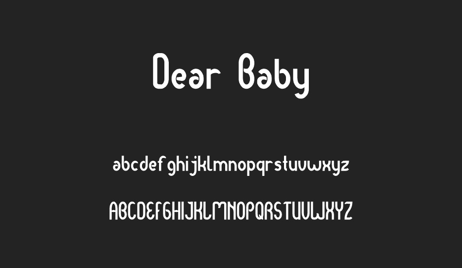 Dear Baby font