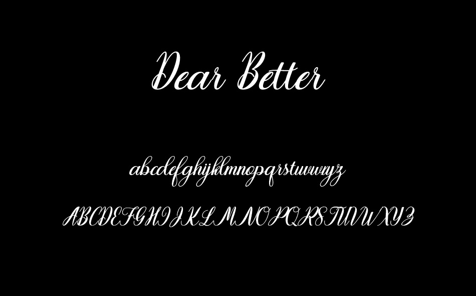 Dear Better font