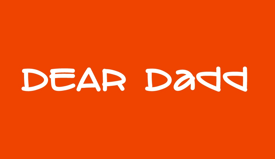 DEAR Daddy PERSONAL USE font big