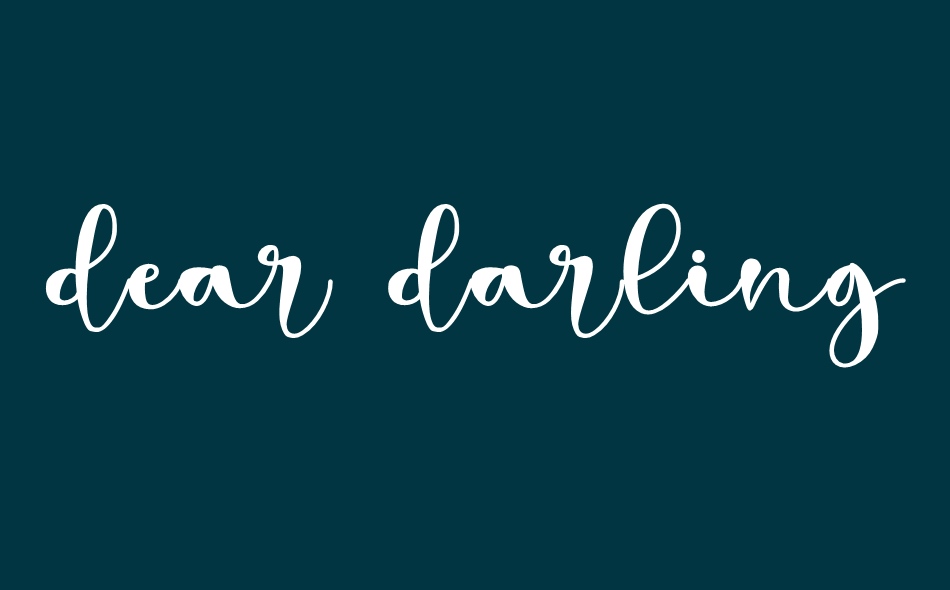 Dear Darling font big