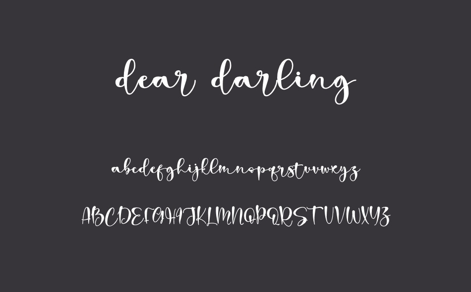 Dear Darling font