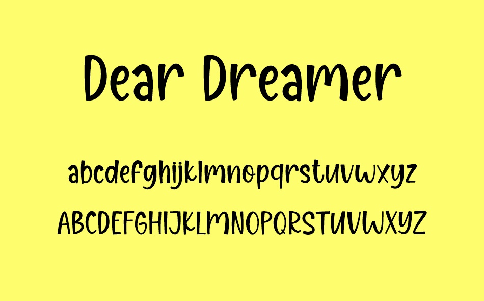 Dear Dreamer font