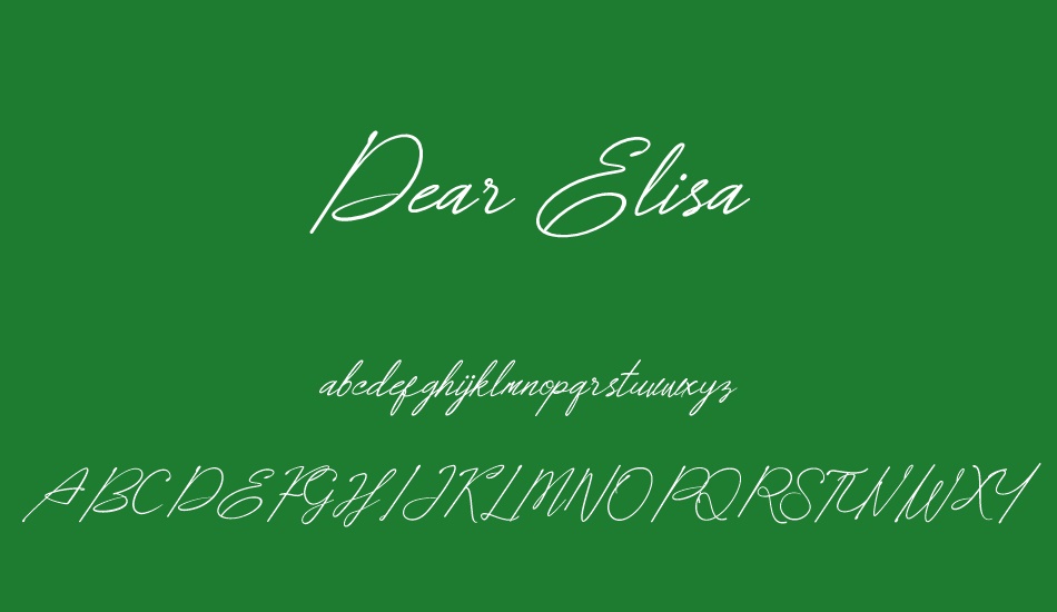 Dear Elisa font
