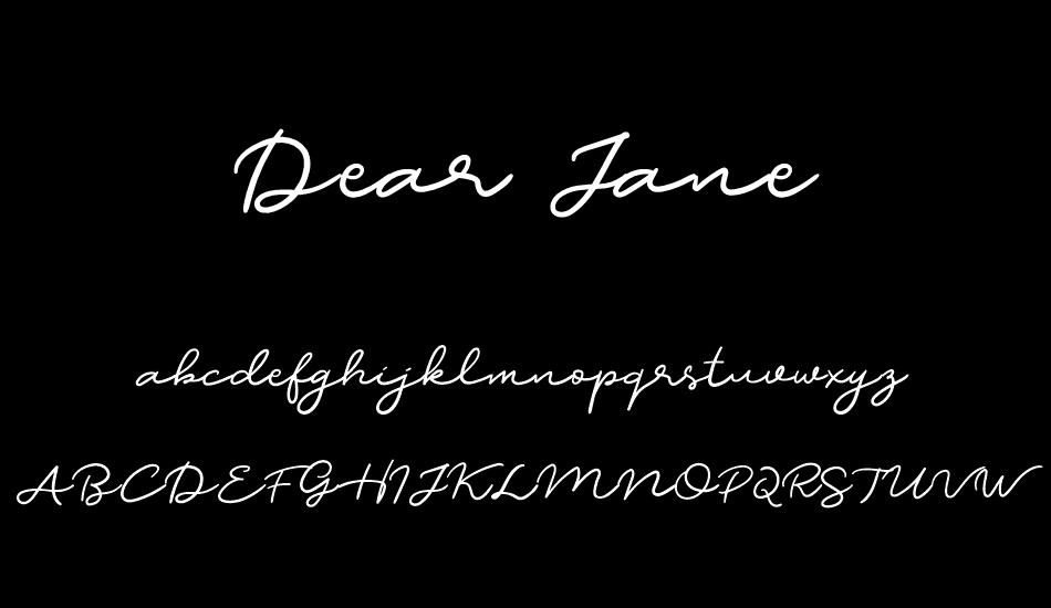 Dear Jane font