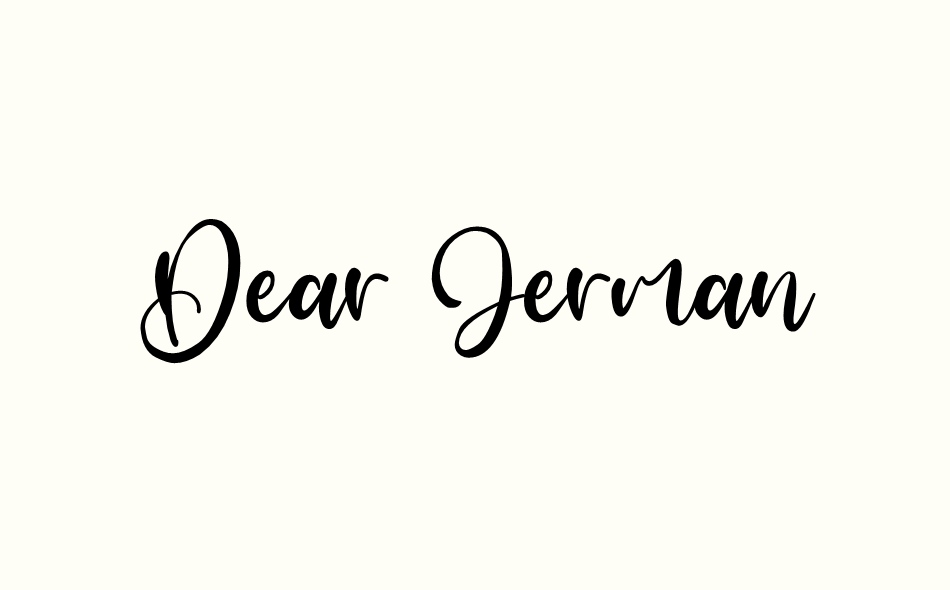 Dear Jerman font big