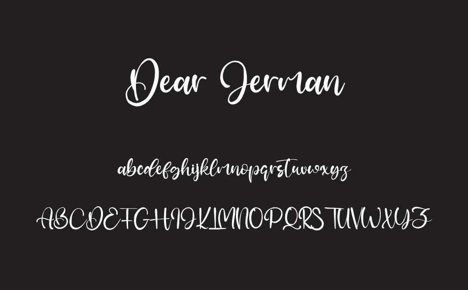 Dear Jerman font