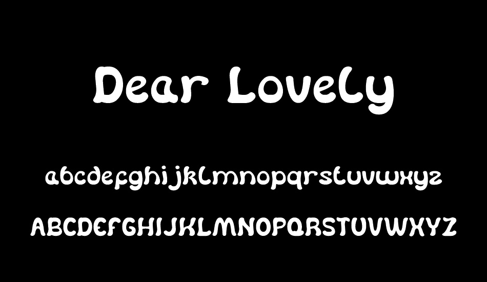 Dear Lovely font