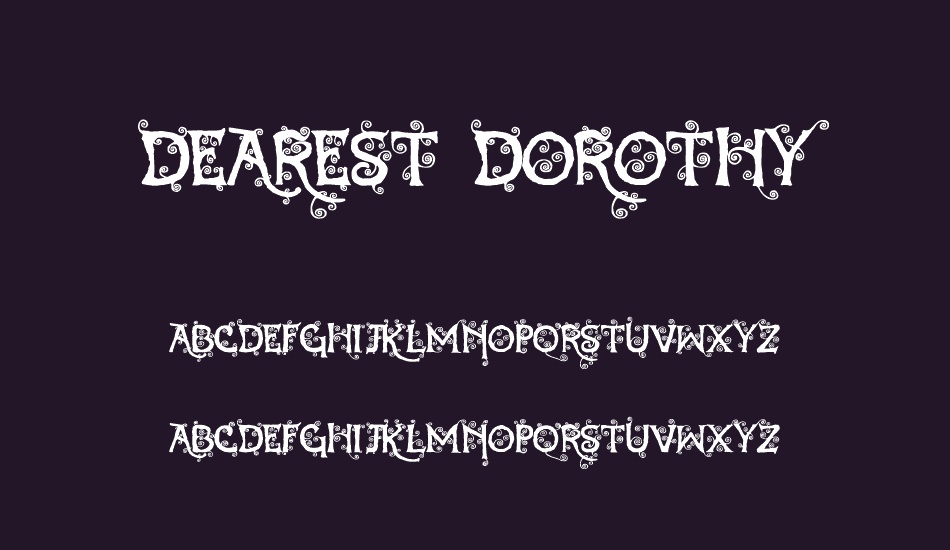 Dearest Dorothy font