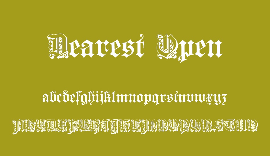 Dearest Open font