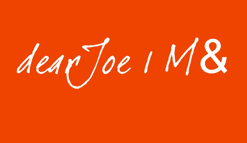 dearJoe 1 M&S font big