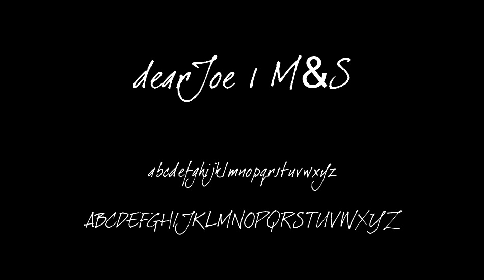 dearJoe 1 M&S font