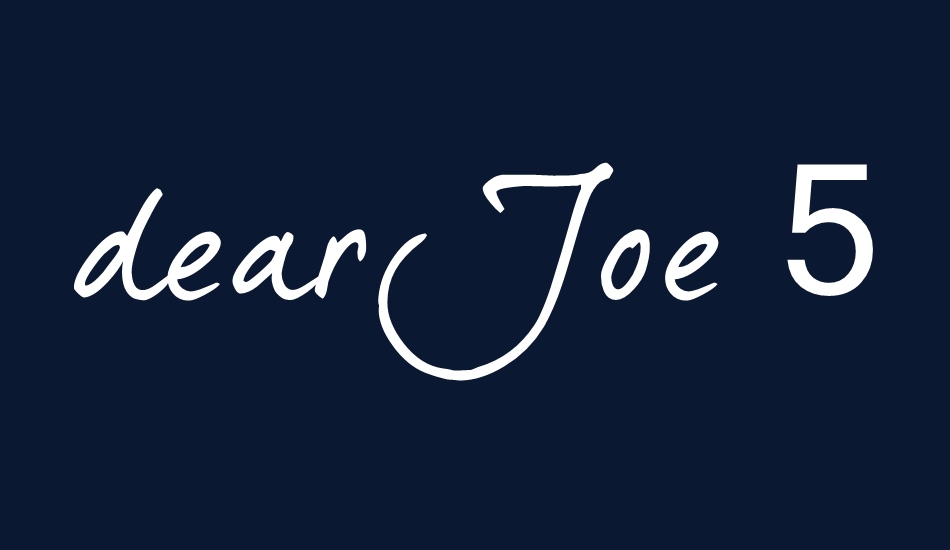 dearJoe 5 CASUAL font big