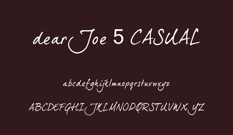 dearJoe 5 CASUAL font