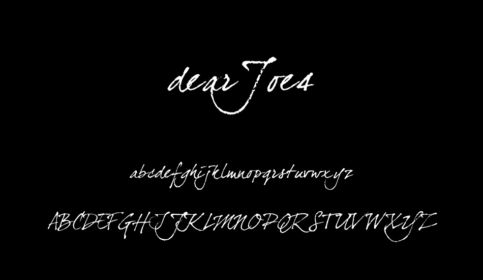 dearJoe4 font