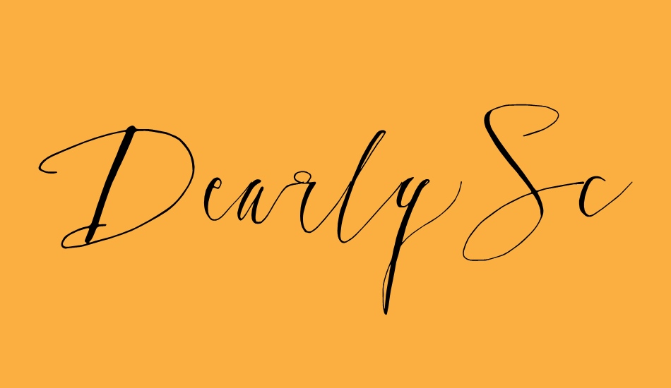 dearlyscript font big