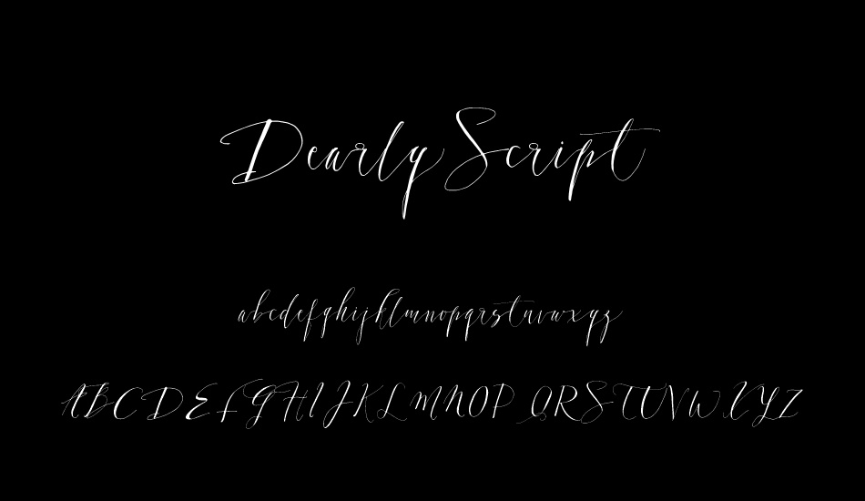 dearlyscript font