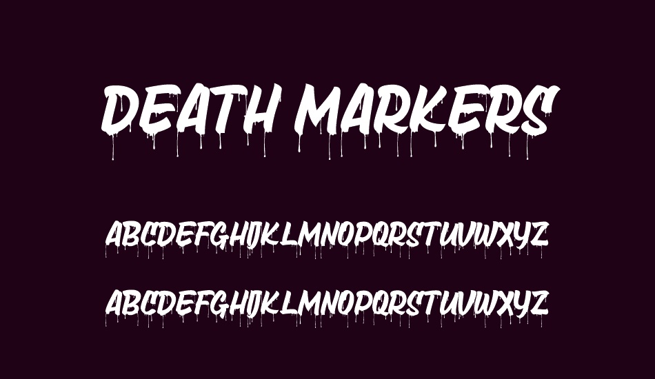 death-markers font