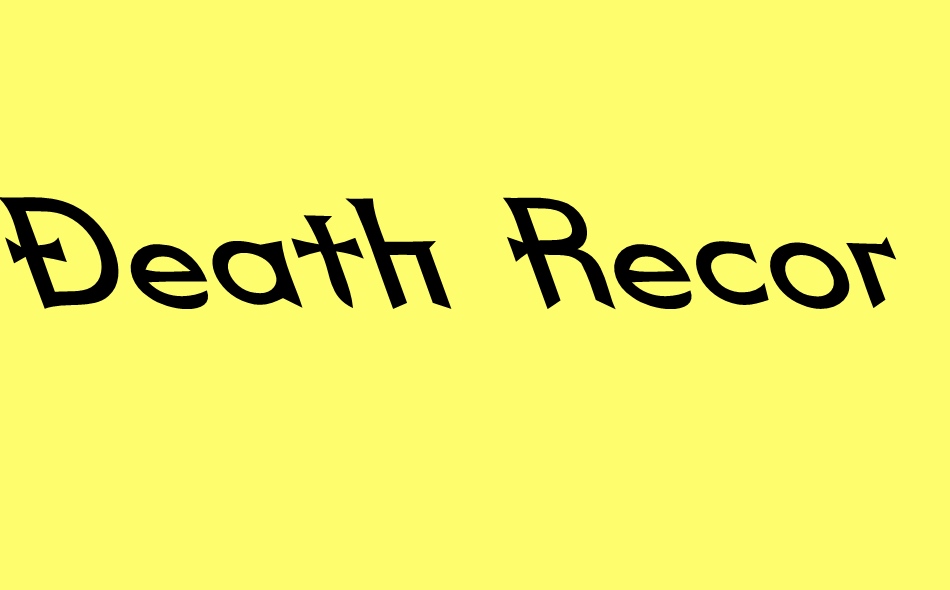 Death Record font big