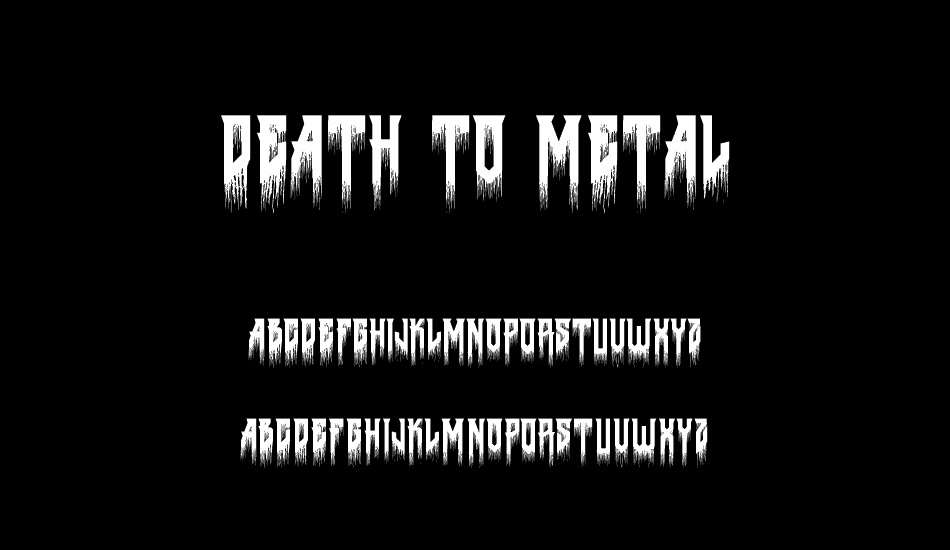 Death to Metal font