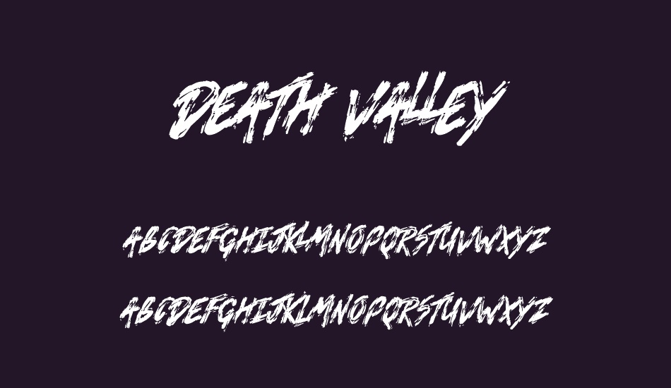 Death Valley font