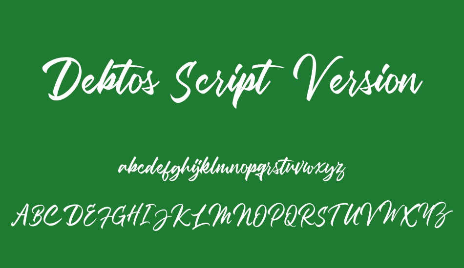 Debtos Script Free Version font