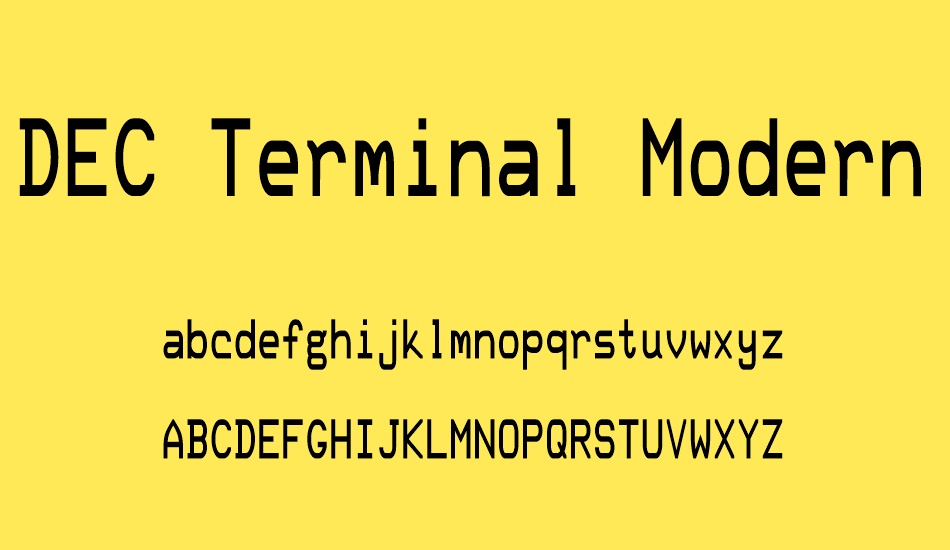 dec-terminal-modern font